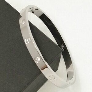 18K Gold-Plated Love Friendship Bracelets Trendy Stainless Steel Bangle Jewelry